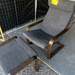 IKEA Chair With Ottoman 