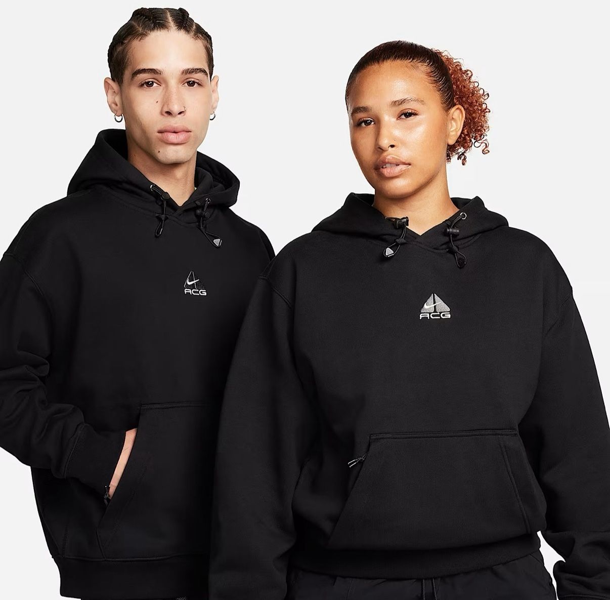 Nike ACG Therma-FIT Fleece Pullover Hoodie Black Center Logo Men X-Large NWT