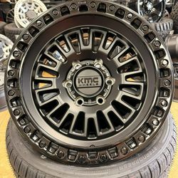 Kmc Aztek 17" 6x139.7 Chevy Toyota All 4 Wheels 