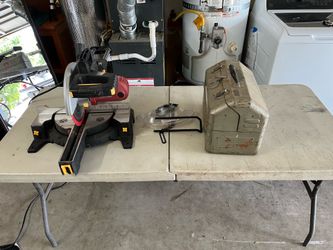 Miter saw and tool box