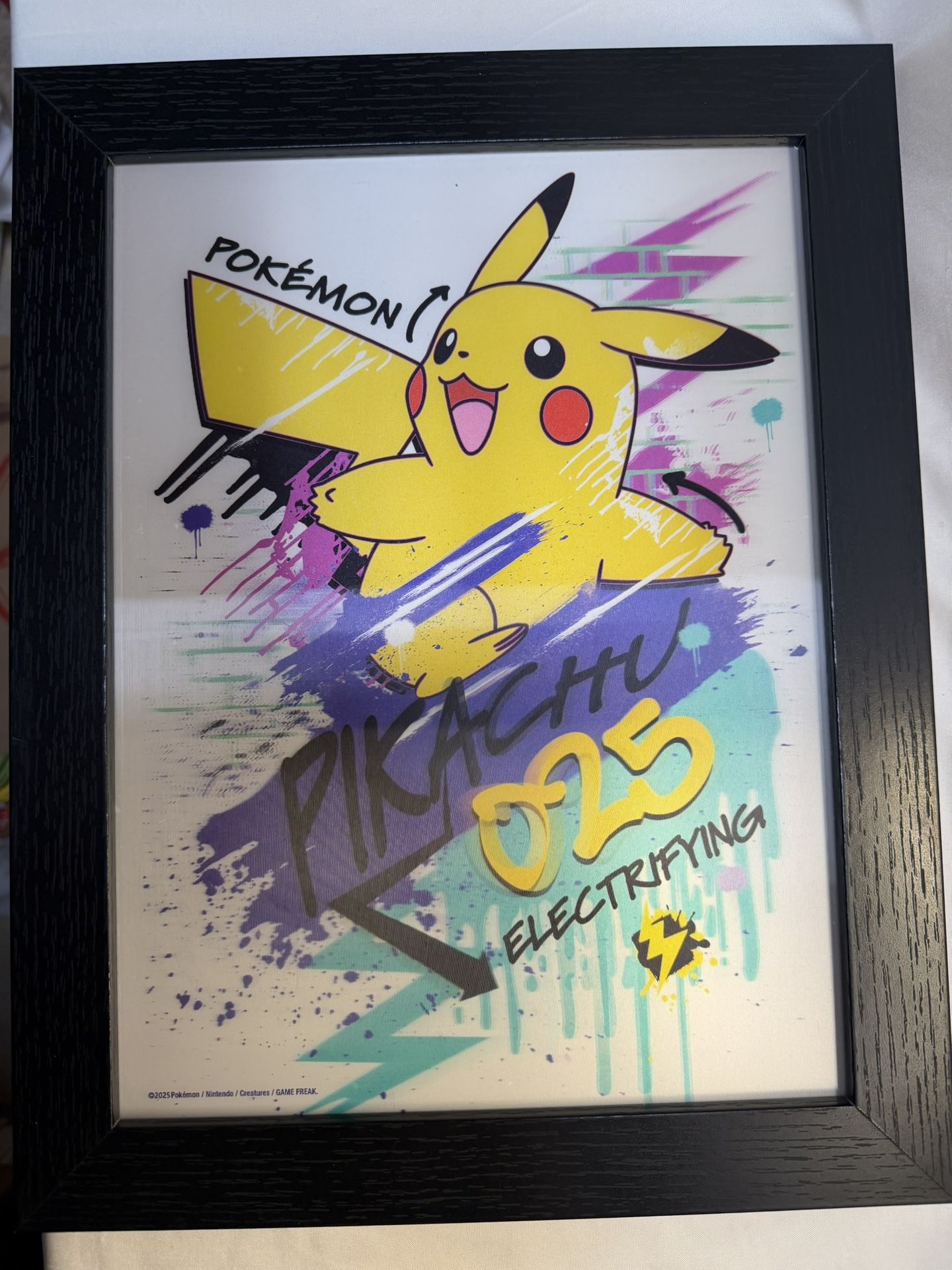 Pokémon Pikachu 025 Electricifing Picture 3D Wall Frame Picture Frame