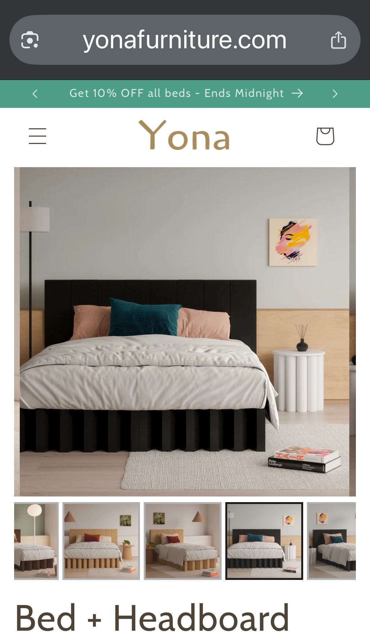 NEW IN BOX | Cali King Yona Cardboard Bed Frame & Headboard SET