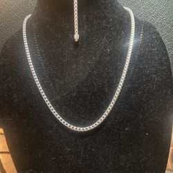 Franco Style Or (Fox Tail)  Chain And Bracelet Set