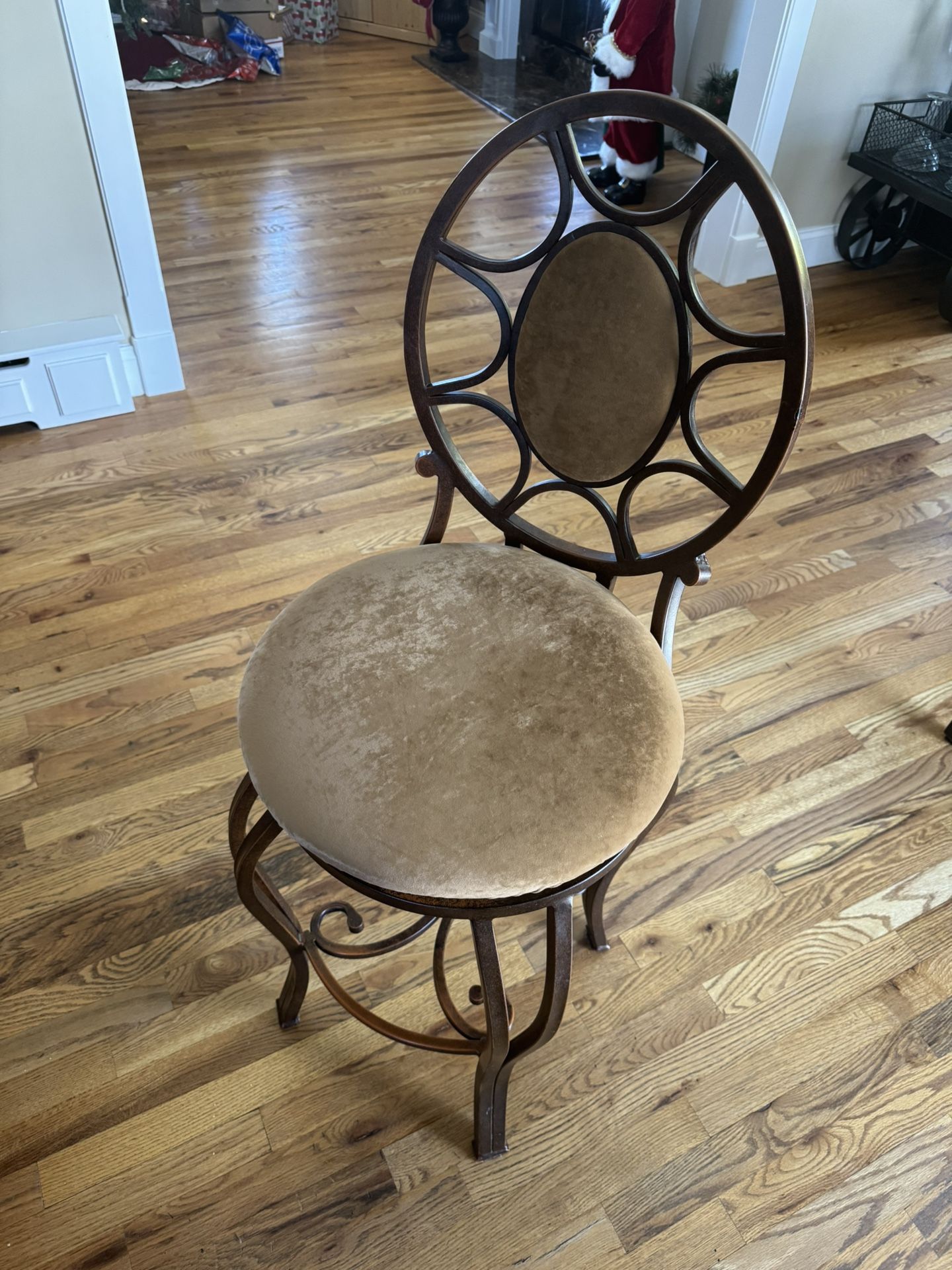 4 Custom Iron Bar Stools