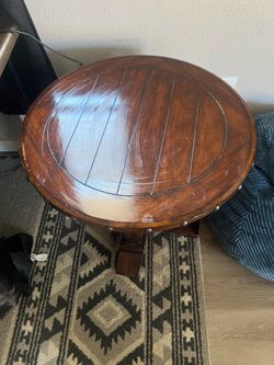 Sturdy round end table