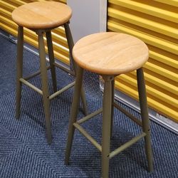 Strong Wooden Bar Stooles Sold As A Set 