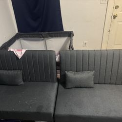 Grey Couches With Charging 