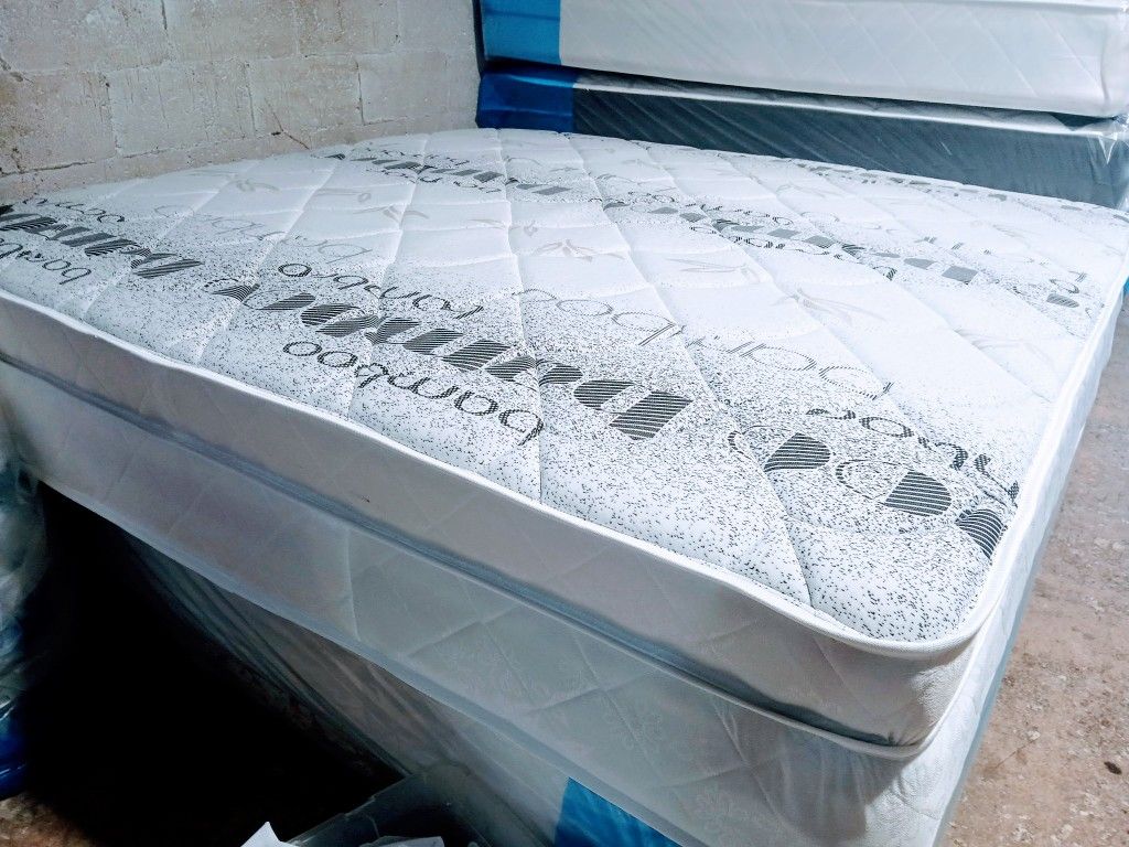 $200 Queen Pillow Top Mattress And Box-spring Brand New Free Delivery Same Day