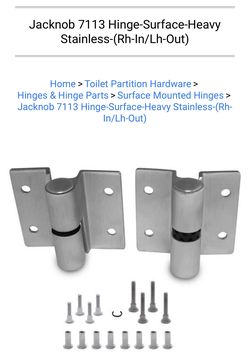 3 Hinge Kits For Toilet Partition