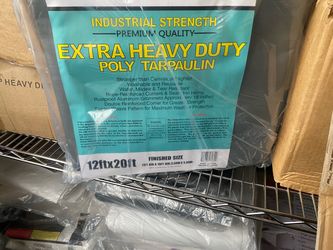 12x20’ tarp cover shade waterproof cover xtra heavy duty gray new