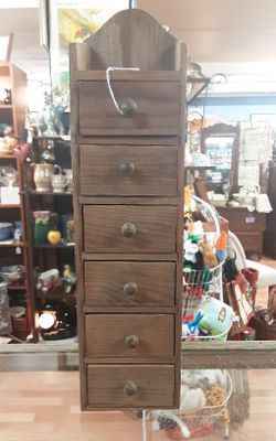 Tall Set Of 6 Small Wood Drawers- Located In Shelton 