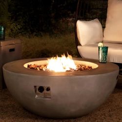 Sale Sale 42" Gray Concrete Bowl Fire Pit