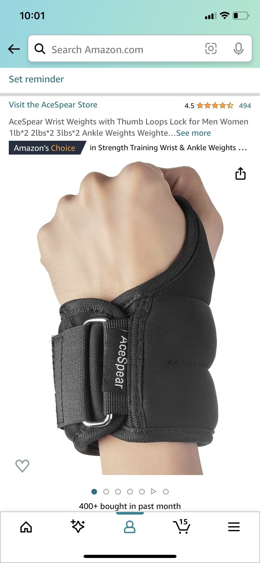 New Adjustable 1 Pound Wrist Weights