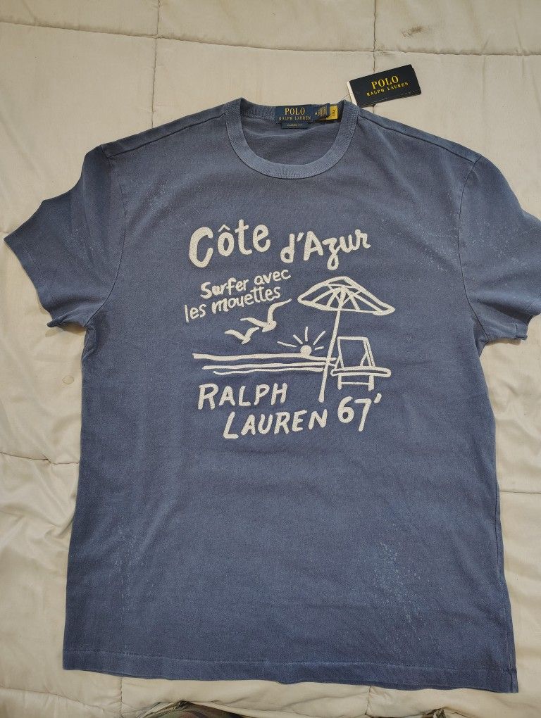 Ralph Lauren Polo Classic Fit Graphic T Shirt Size Medium NWT