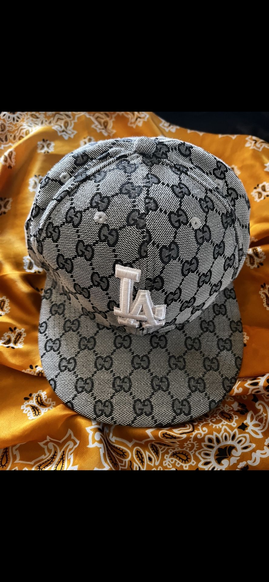 RARE Vintage New Era LA Los Angeles Dodgers 59FIFTY Monogram gucci Fitted Hat Cap Grail