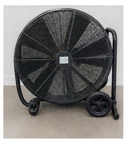Large Industrial High-Velocity Floor Fan on Wheels
