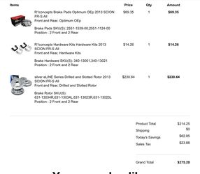 Brakes For Scion Frs