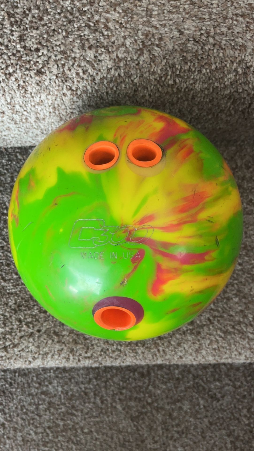 Columbia White Dot Tie Dye Bowling Ball
