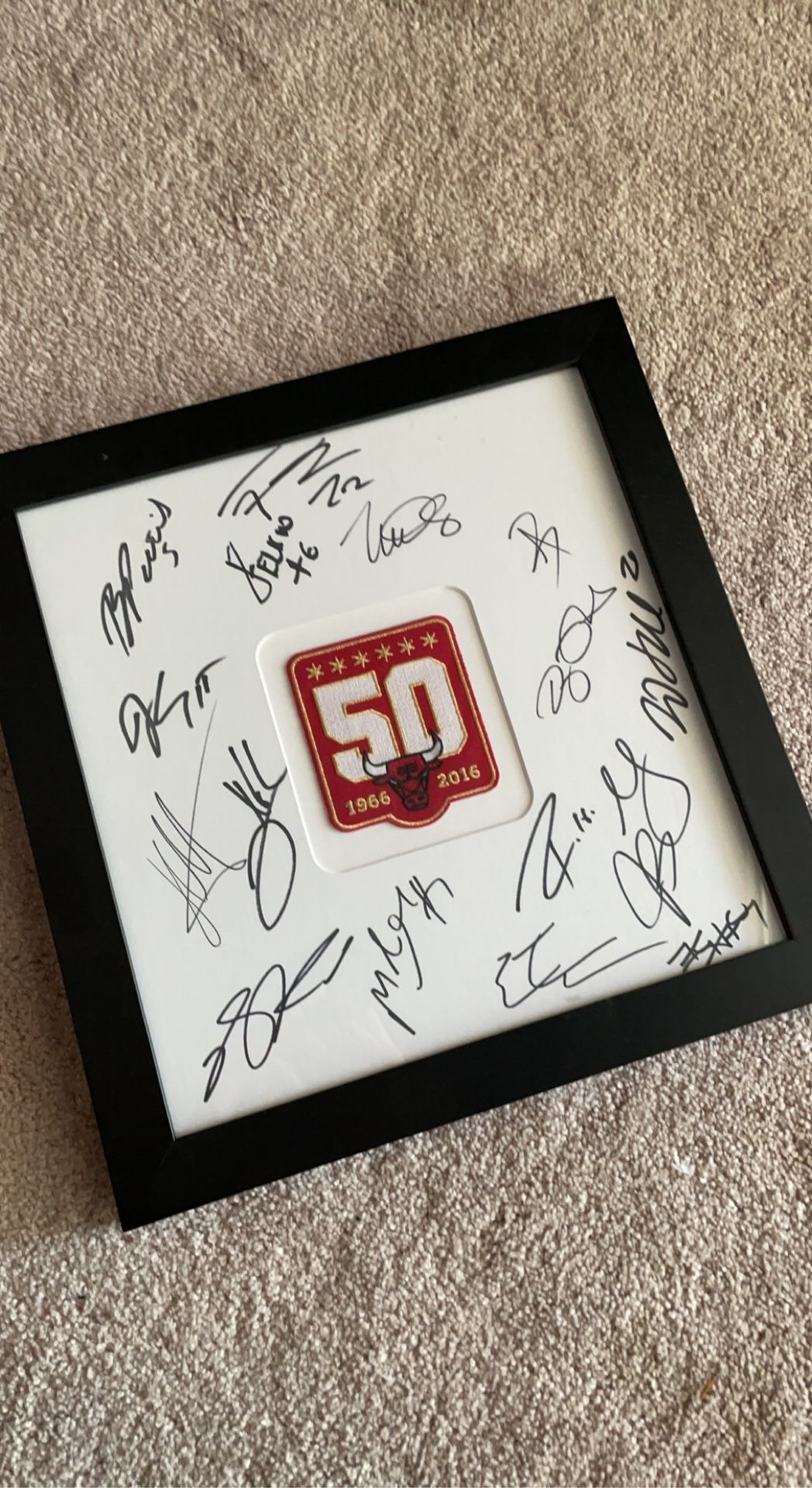 Bulls 50th Anniversary Signed Plaque