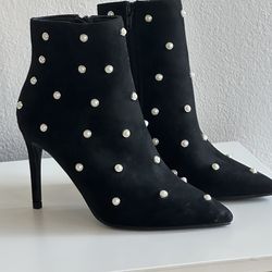 Black Stiletto Ankle Boots 5.5