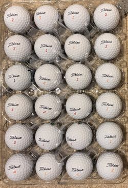 24 Like New Titleist Golf Balls As Pictured 