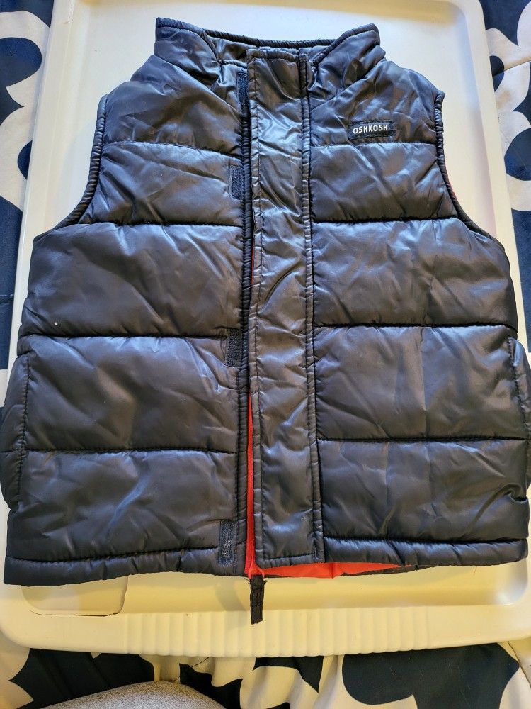 Oshkosh Bgosh Boys Baby Puffer Vest Blue Size 3T