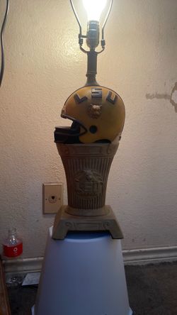 LSU antique football lamp