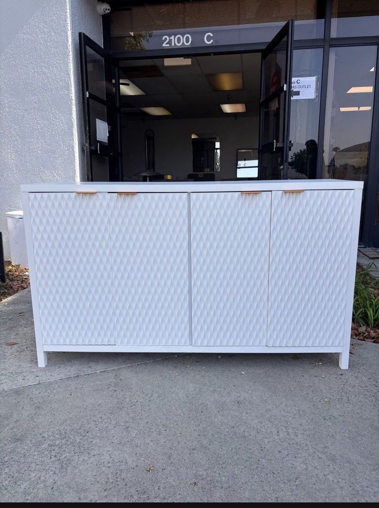 New In Box - New Wooden Buffet Cabinet with Adjustable Shelves Storage Accent Cabinet with 4 Doors Entryway Console Table. 55"x15.7"x32.7