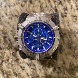Invicta Men's Watch Stainless Steel Bracelet, Blue Dial, Quartz Movement