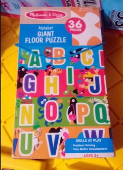 Alphabet Floor puzzle , 6 Stencils ,And Underwater Puzzle 