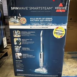 Bissell Spin Wave Smart Steam Scrubbing And Sanatoria Steam Mop Brand New In Box 