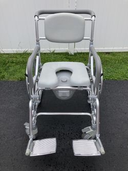 VMS Rolling Shower Commode Chair