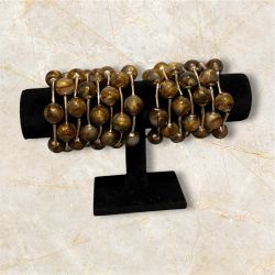 Brown & Gold Bracelet Set Of 3