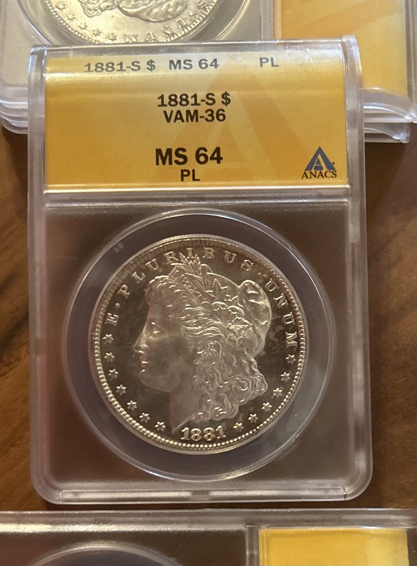 1881 S Morgan Silver Dollar MS64 PL