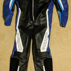 Leather One-Piece Track suit official Suzuki like new