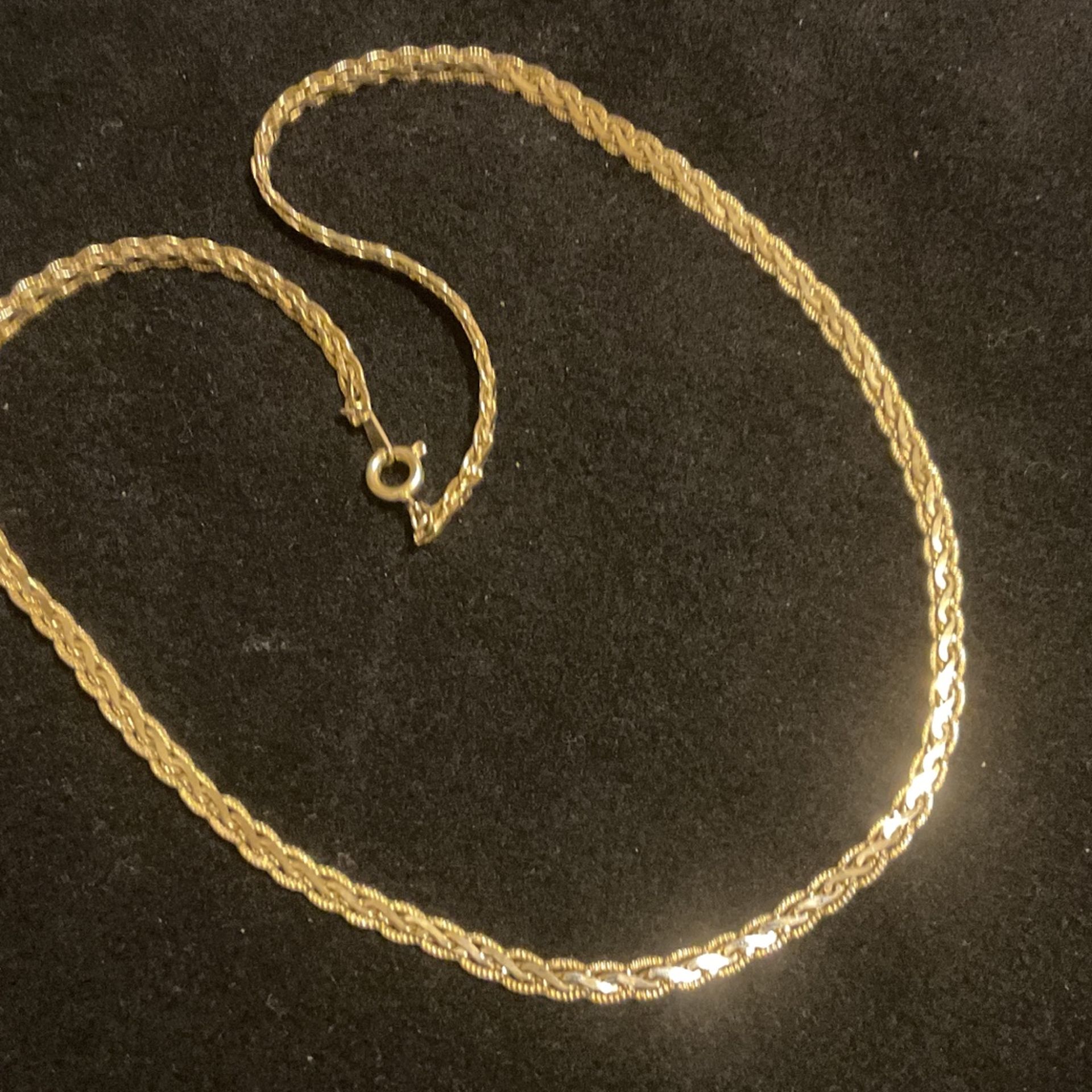 18” Flat Gold Plated Necklace 