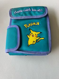 VINTAGE NINTENDO POKEMON GAMEBOY COLOR CARRYING CASE PURPLE TEAL PIKACHU CASE