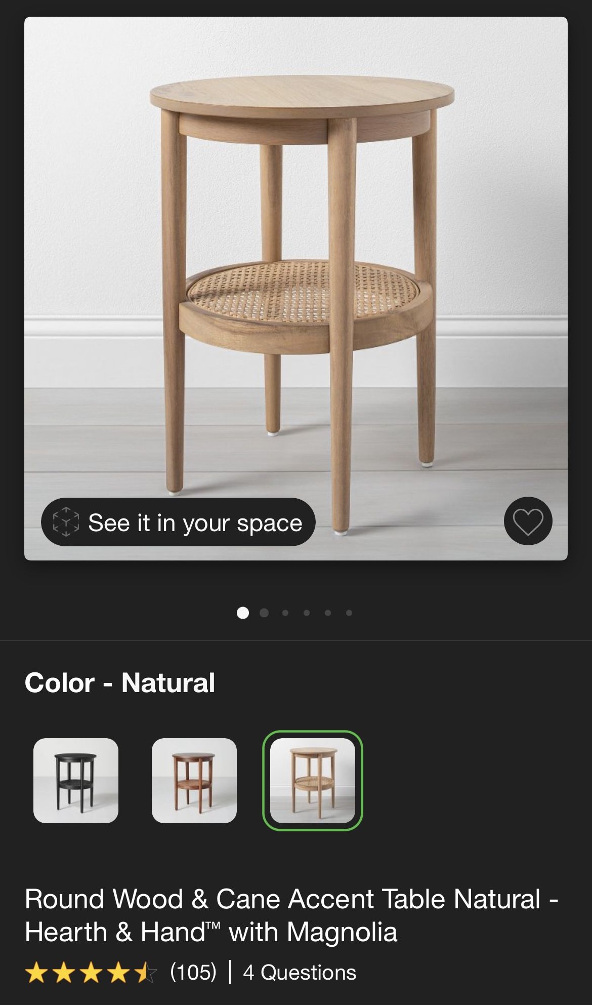 Hearth And Hand Wood & Cane Transitional Headboard & Matching End