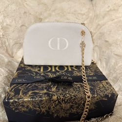 Dior makeup pouch converted to crossbody 