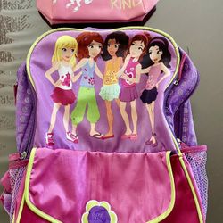 Little Girl Backpack And Unicorn Pouch