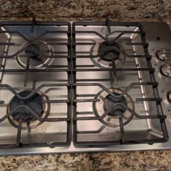30 Inch GE Stainless Steel Gas Cooktop