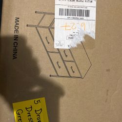 5 Drawer Dresser Grey