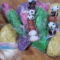Easter Basket Grass And Eggs