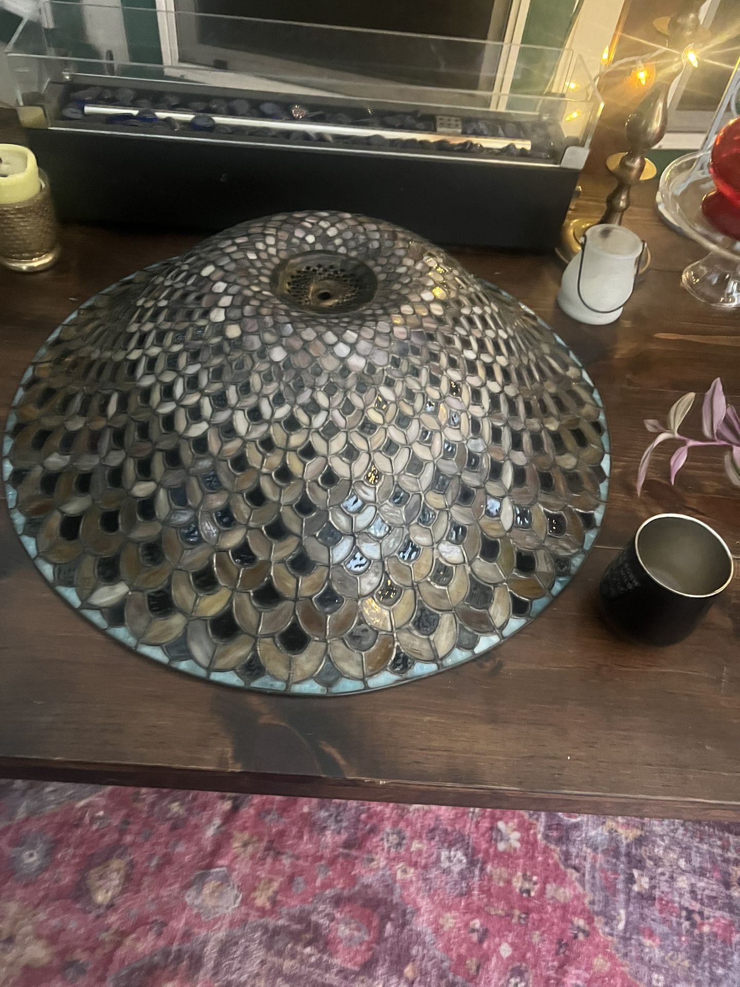 Antique Giant Tiffany Lamp Shade 