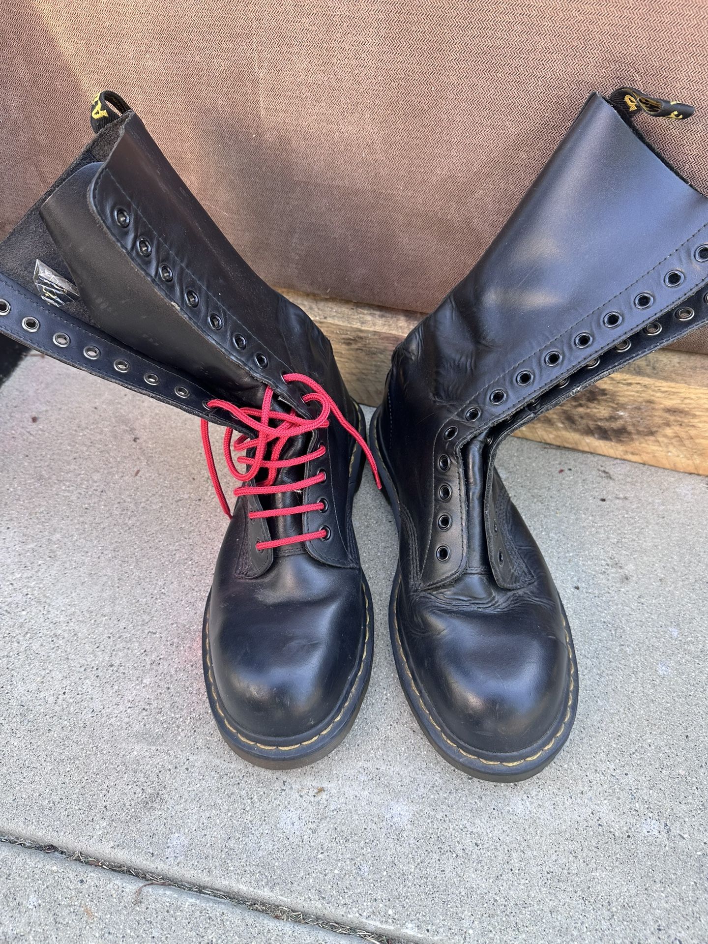 Dr Marten Black 14 Eye Steel Toe Boots
