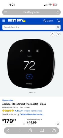 2- Ecobee3 Lite Smart Wi-Fi Thermostat – EB-STATE3LT-02