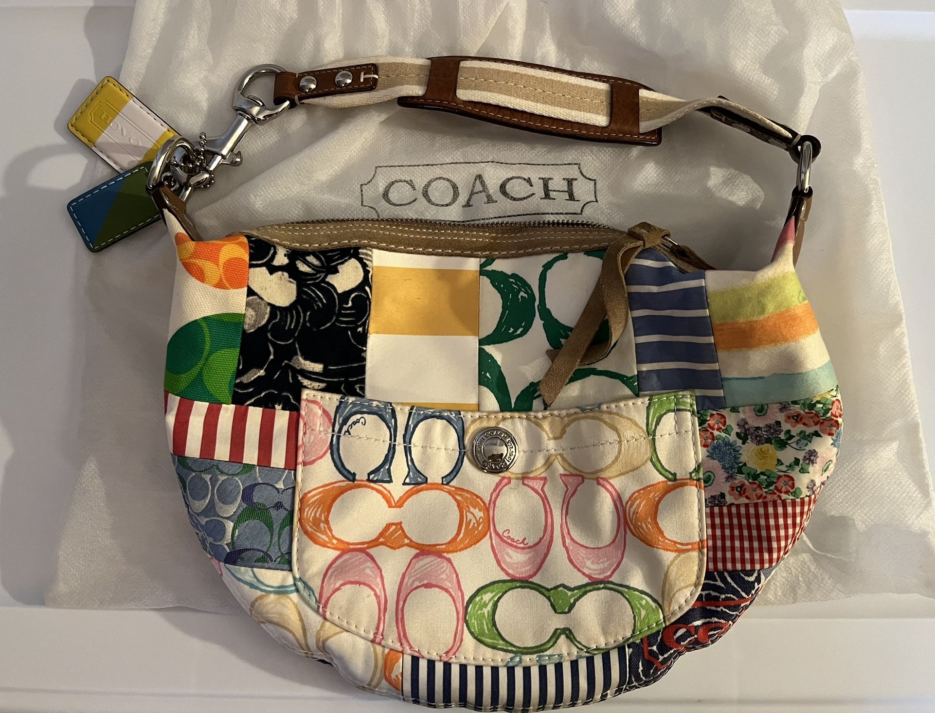 COACH Multicolor Patchwork Hamptons Hobo Bag