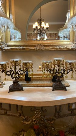 Two antique candelabras