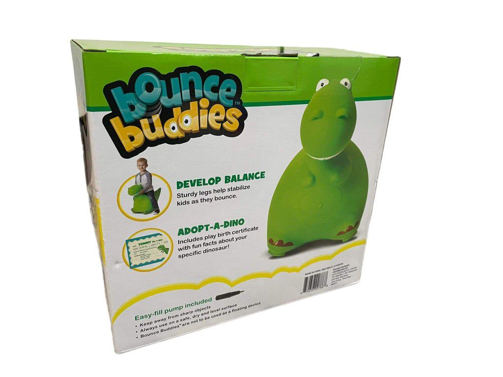 Bounce Buddies Dino: Tommy the T-Rex Ride-on Inflatable Bouncer - Space Hopper
