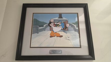 Popeye Original Hand-Painted Production Cel Framed